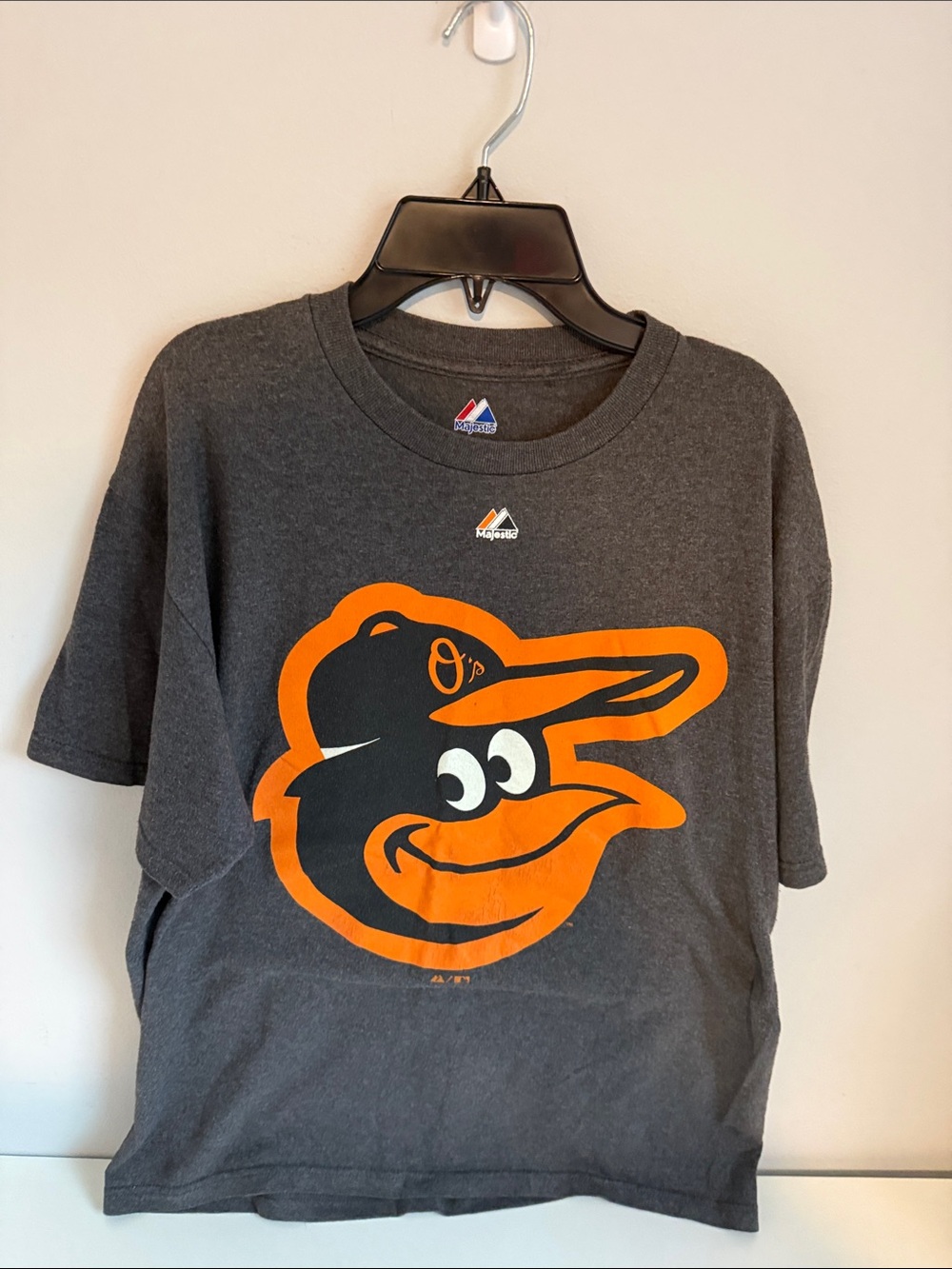 BALTIMORE ORIOLES MAJESTIC GRAY TSHIRT